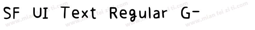 SF UI Text Regular G字体转换